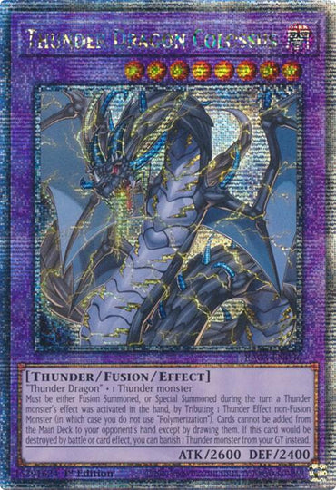 Thunder Dragon Colossus (Quarter Century Secret Rare) [RA03-EN036] Quarter Century Secret Rare 