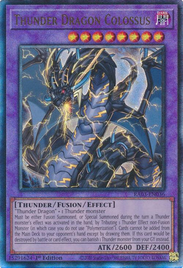 Thunder Dragon Colossus (UTR) [RA03-EN036] Ultimate Rare 