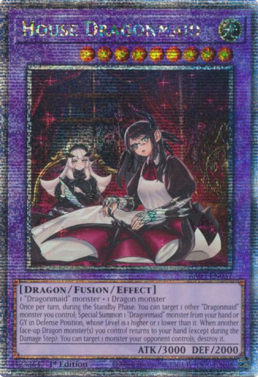 House Dragonmaid (Alternate Art) (Quarter Century Secret Rare) [RA03-EN037] Quarter Century Secret Rare 