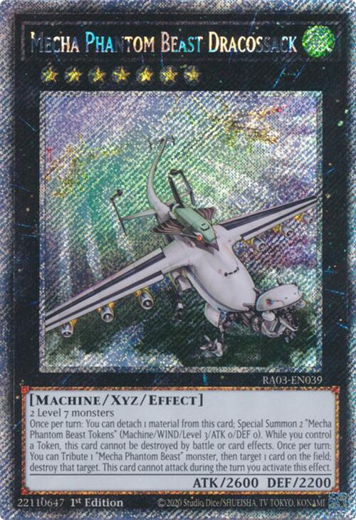 Phantom Beast Dracossack Mecha (Platinum Secret Rare) [RA03-EN039] Platinum Secret Rare 