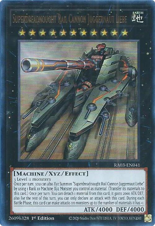 Superdreadnought Rail Cannon Juggernaut Liebe (UR) [RA03-EN041] Ultra Rare 