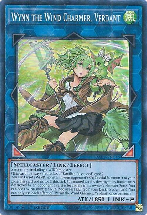 Wynn the Wind Charmer, Verdant [RA03-EN045] Super Rare 