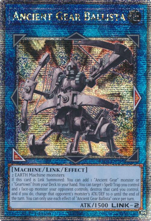 Ancient Gear Ballista (Quarter Century Secret Rare) [RA03-EN046] Quarter Century Secret Rare 