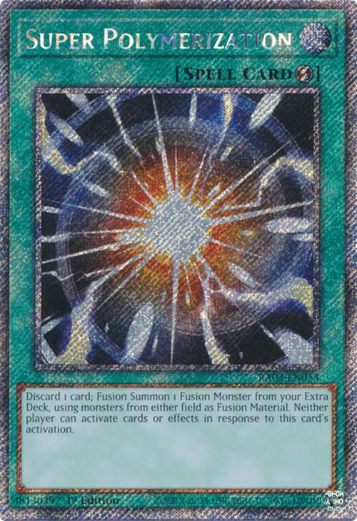 Super Polymerization (Platinum Secret Rare) [RA03-EN053] Platinum Secret Rare 