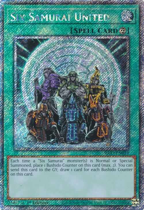 Six Samurai United (Platinum Secret Rare) [RA03-EN054] Platinum Secret Rare 
