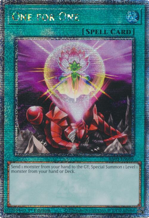 One for One (Quarter Century Secret Rare) [RA03-EN056] Quarter Century Secret Rare 