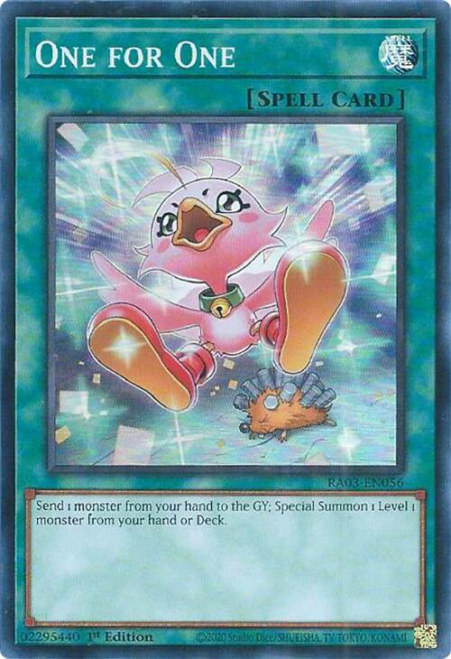 One for One (Alternate Art) [RA03-EN056] Super Rare 