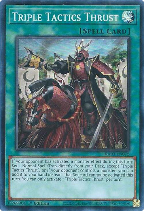 Triple Tactics Thrust [RA03-EN072] Super Rare 