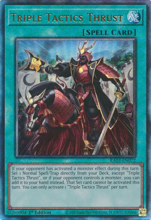 Triple Tactics Thrust (UTR) [RA03-EN072] Ultimate Rare 