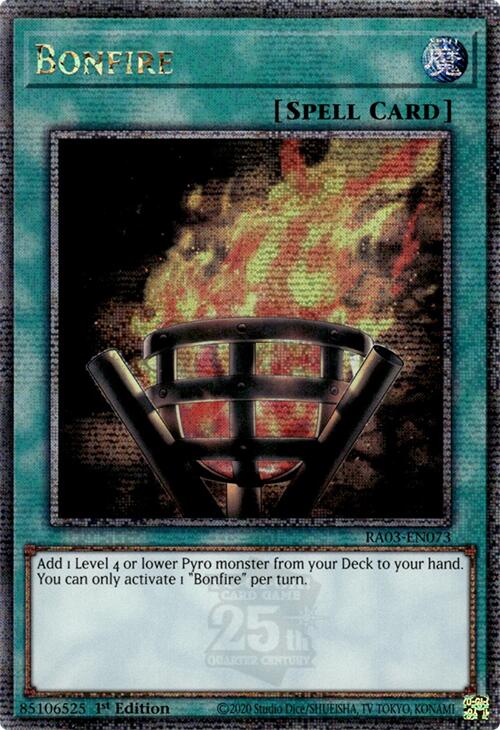 Bonfire (Quarter Century Secret Rare) [RA03-EN073] Quarter Century Secret Rare 