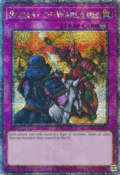 Rivalry of Warlords (Quarter Century Secret Rare) [RA03-EN075] Quarter Century Secret Rare 
