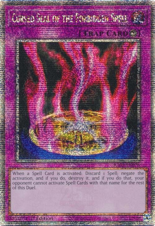 Cursed Seal of the Forbidden Spell (Quarter Century Secret Rare) [RA03-EN076] Quarter Century Secret Rare 