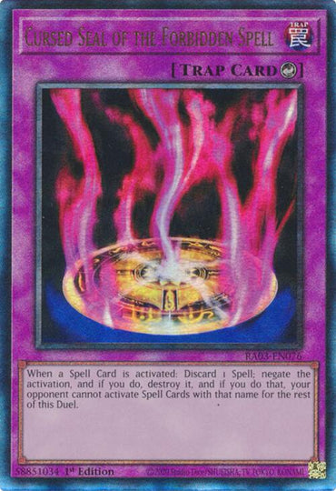 Cursed Seal of the Forbidden Spell (UTR) [RA03-EN076] Ultimate Rare 