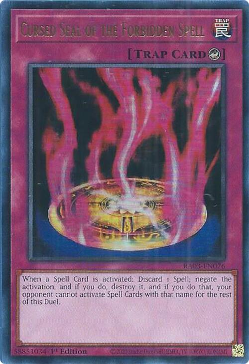 Cursed Seal of the Forbidden Spell (UR) [RA03-EN076] Ultra Rare 