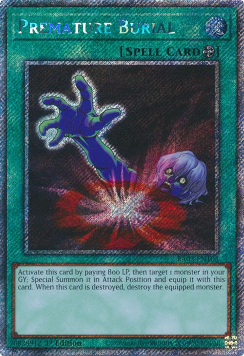 Premature Burial (Platinum Secret Rare) [RA03-EN103] Platinum Secret Rare 