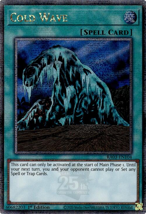 Cold Wave (Quarter Century Secret Rare) [RA03-EN104] Quarter Century Secret Rare 