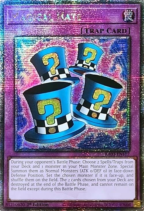 Magical Hats (Quarter Century Secret Rare) [RA03-EN107] Quarter Century Secret Rare 