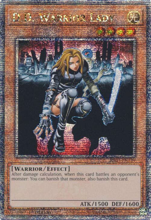 DD Warrior Lady (Quarter Century Secret Rare) [RA03-EN129] Quarter Century Secret Rare 