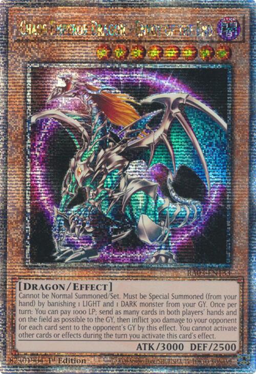 Chaos Emperor Dragon - Envoy of the End (Quarter Century Secret Rare) [RA03-EN133] Quarter Century Secret Rare 