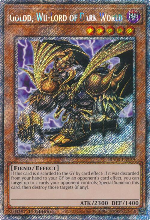 Goldd, Wu-Lord of Dark World (Platinum Secret Rare) [RA03-EN159] Platinum Secret Rare 