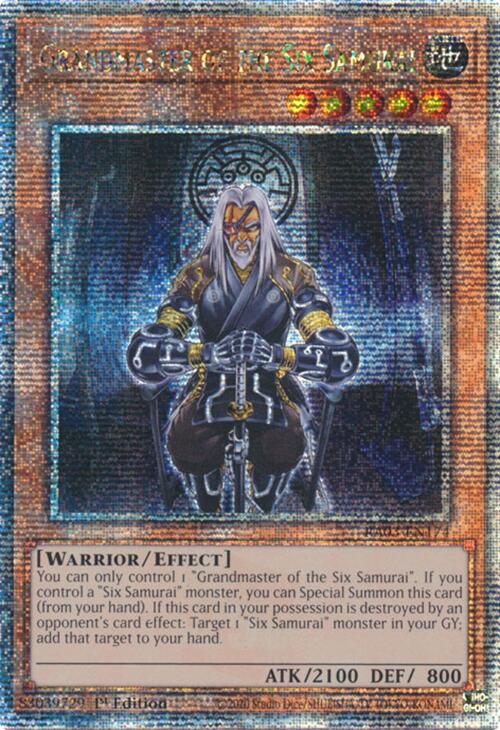 Grandmaster of the Six Samurai (Quarter Century Secret Rare) [RA03-EN174] Quarter Century Secret Rare 