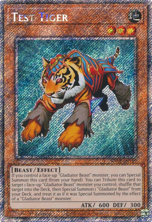 Test Tiger (Platinum Secret Rare) [RA03-EN189] Platinum Secret Rare 