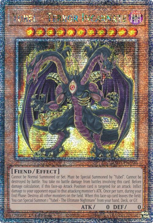 Yubel - Terror Incarnate (Quarter Century Secret Rare) [RA03-EN190] Quarter Century Secret Rare 