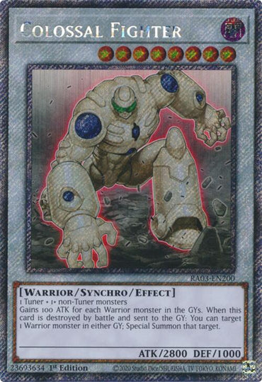 Colossal Fighter (Platinum Secret Rare) [RA03-EN200] Platinum Secret Rare 