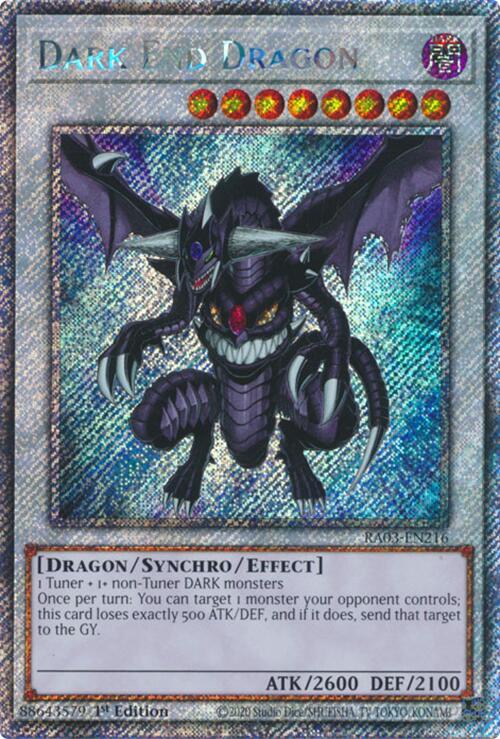 Dark End Dragon (Platinum Secret Rare) [RA03-EN216] Platinum Secret Rare 