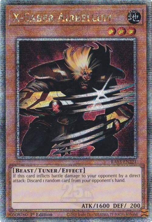 X-Saber Airbellum (Quarter Century Secret Rare) [RA03-EN221] Quarter Century Secret Rare 
