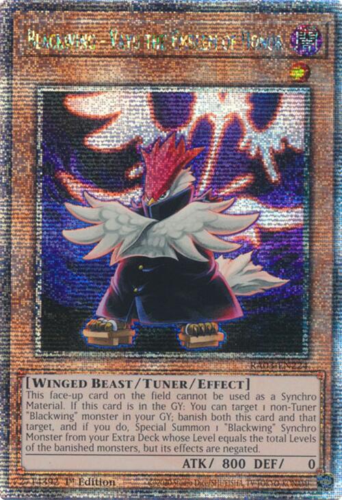 Blackwing - Vayu the Emblem of Honor (Quarter Century Secret Rare) [RA03-EN224] Quarter Century Secret Rare 