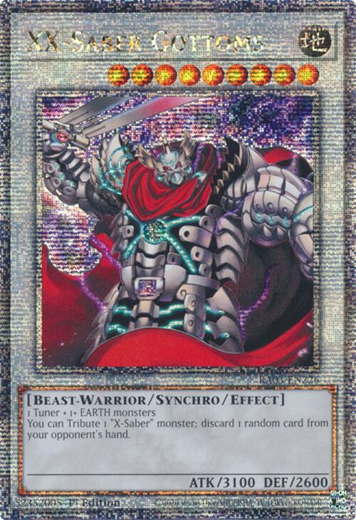 XX-Saber Gottoms (Quarter Century Secret Rare) [RA03-EN226] Quarter Century Secret Rare 