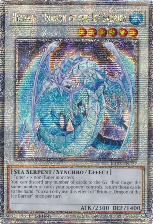 Brionac, Dragon of the Ice Barrier (Quarter Century Secret Rare) [RA03-EN227] Quarter Century Secret Rare 