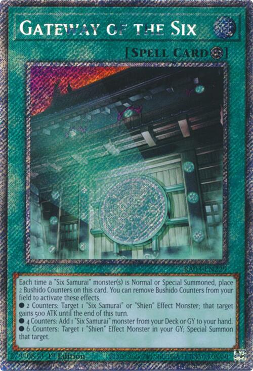 Gateway of the Six (Platinum Secret Rare) [RA03-EN229] Platinum Secret Rare 