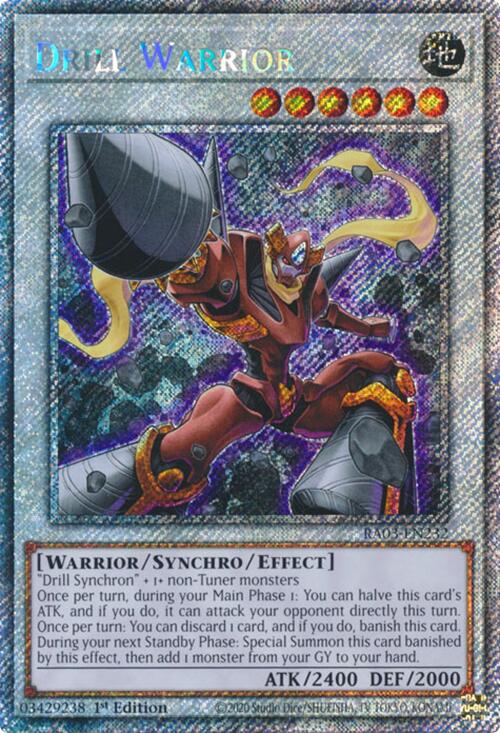 Drill Warrior (Platinum Secret Rare) [RA03-EN232] Platinum Secret Rare 