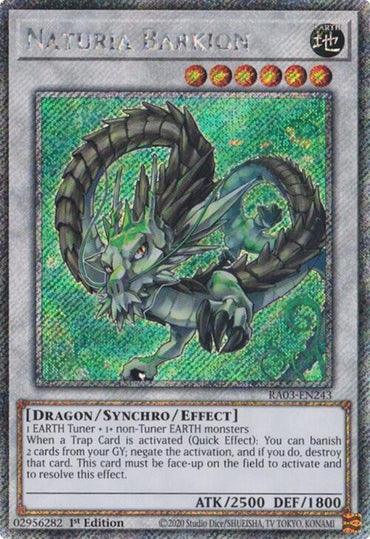 Naturia Barkion (Platinum Secret Rare) [RA03-EN243] Platinum Secret Rare 