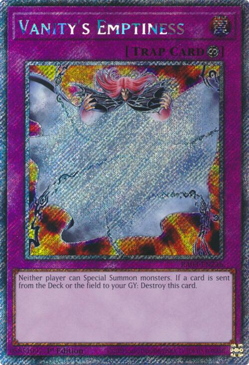 Vanity's Emptiness (Platinum Secret Rare) [RA03-EN246] Platinum Secret Rare 