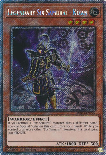 Legendary Six Samurai - Kizan (Platinum Secret Rare) [RA03-EN249] Platinum Secret Rare 