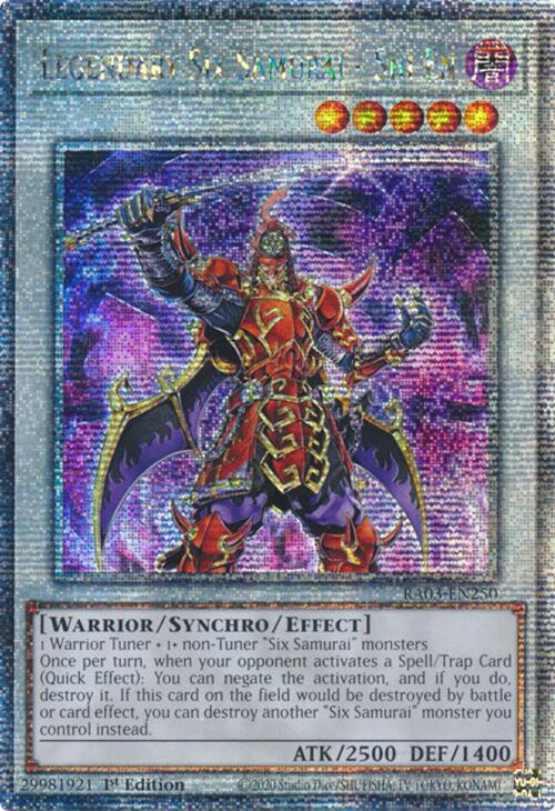 Legendary Six Samurai - Shi En (Quarter Century Secret Rare) [RA03-EN250] Quarter Century Secret Rare 