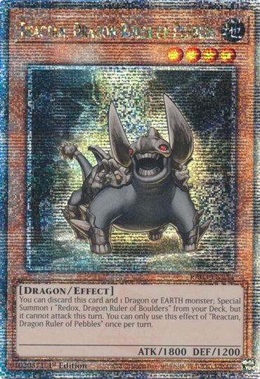 Reactan, Dragon Ruler of Pebbles (Quarter Century Secret Rare) [RA03-EN254] Quarter Century Secret Rare 