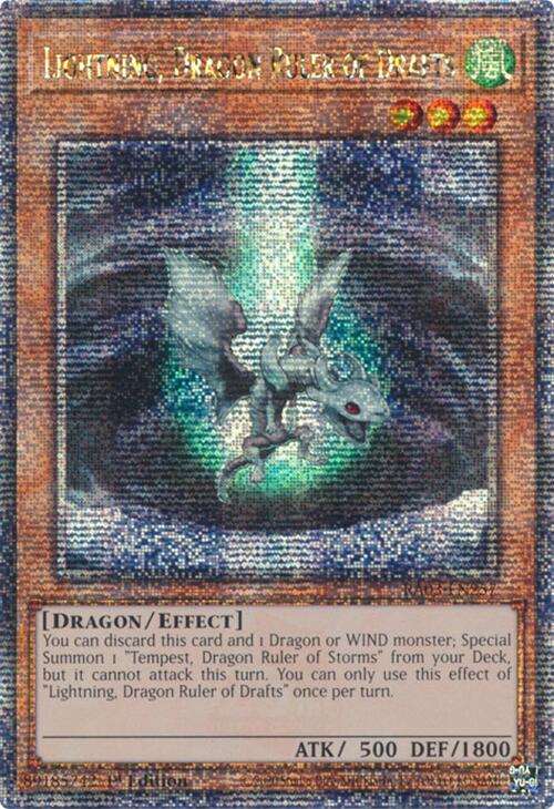 Lightning, Dragon Ruler of Drafts (Quarter Century Secret Rare) [RA03-EN257] Quarter Century Secret Rare 