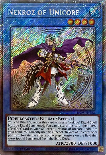 Nekroz of Unicore (Platinum Secret Rare) [RA03-EN262] Platinum Secret Rare 