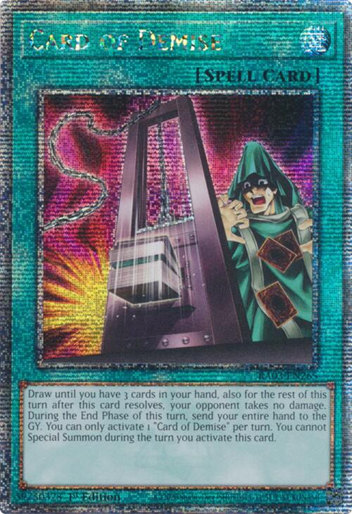 Card of Demise (Quarter Century Secret Rare) [RA03-EN265] Quarter Century Secret Rare 