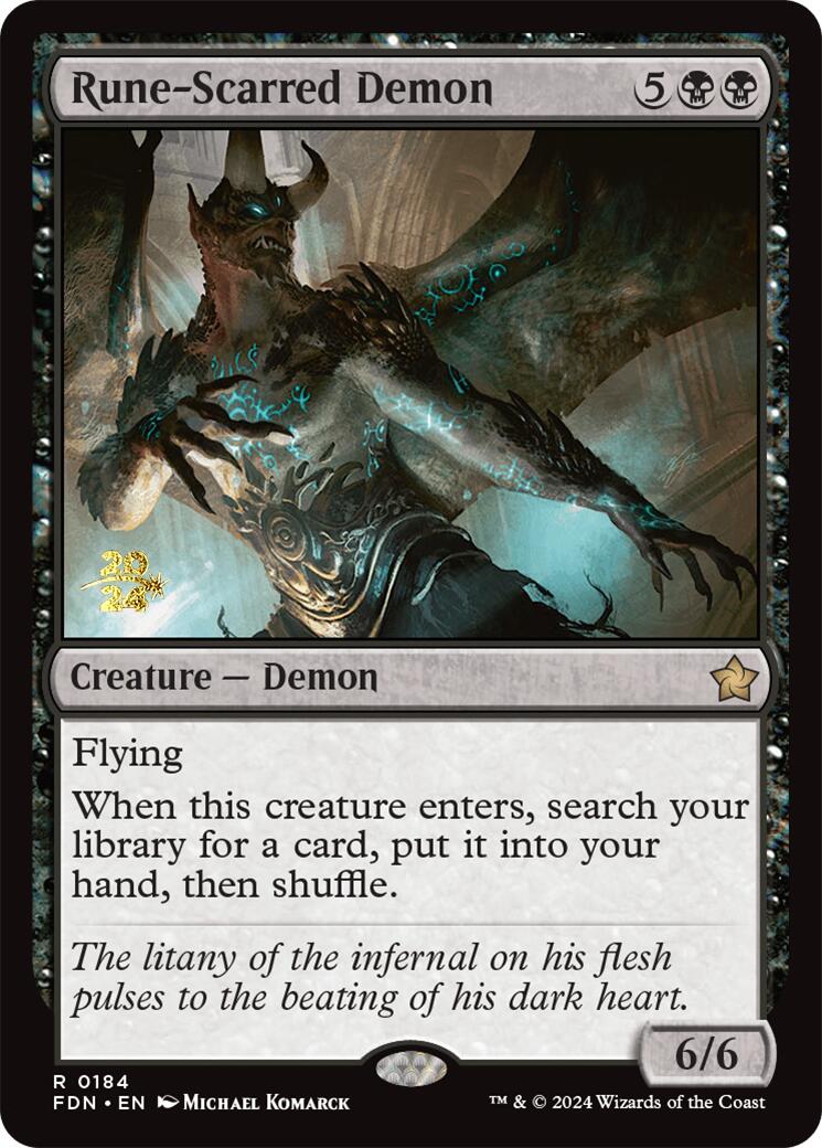 Rune-Scarred Demon [Foundations Prerelease Promos] 