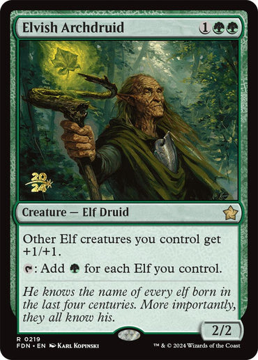 Elvish Archdruid [Foundations Prerelease Promos] 