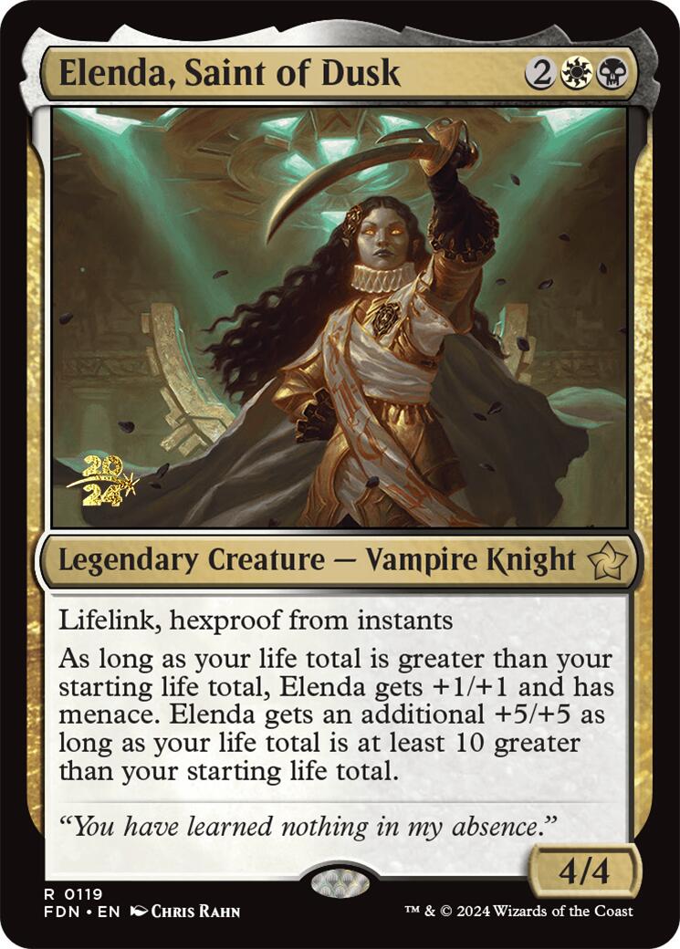 Elenda, Saint of Dusk [Foundations Prerelease Promos] 