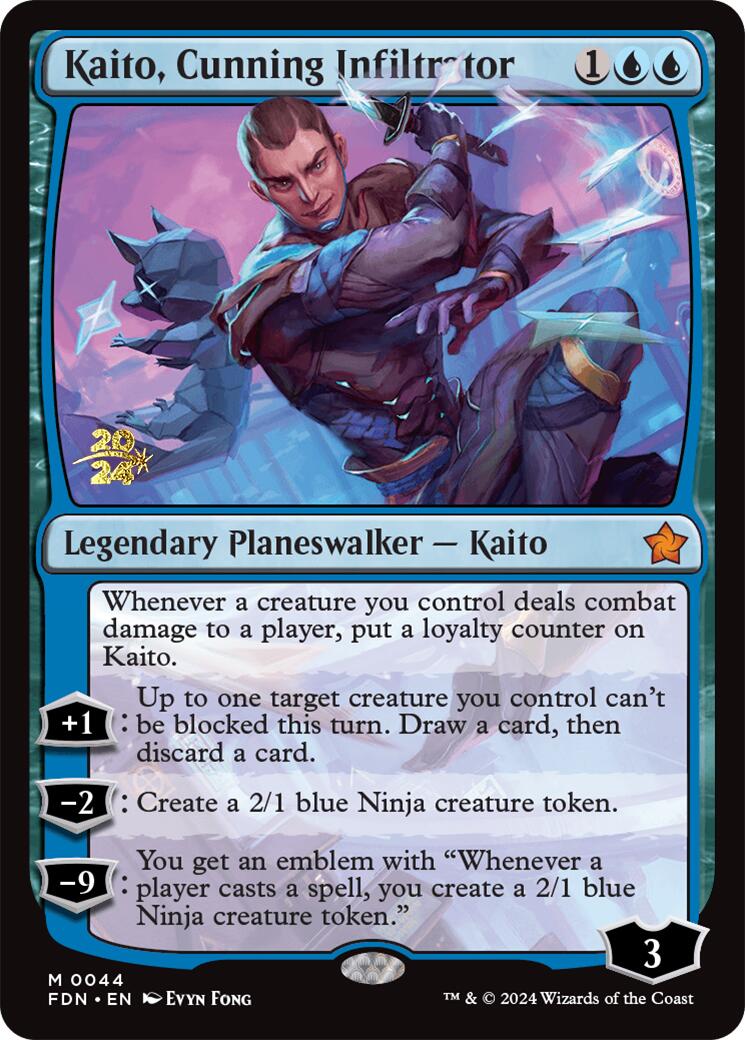 Kaito, Cunning Infiltrator [Foundations Prerelease Promos] 