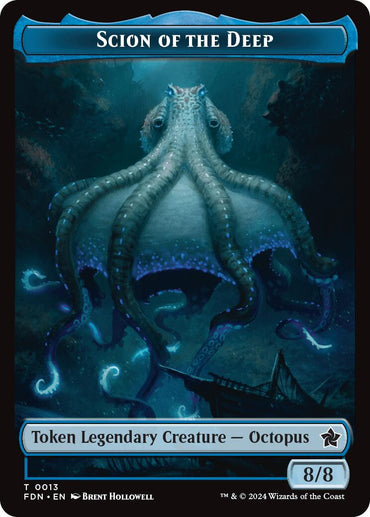 Scion of the Deep // Koma's Coil Doubled-Sided Token [Foundations Tokens] 