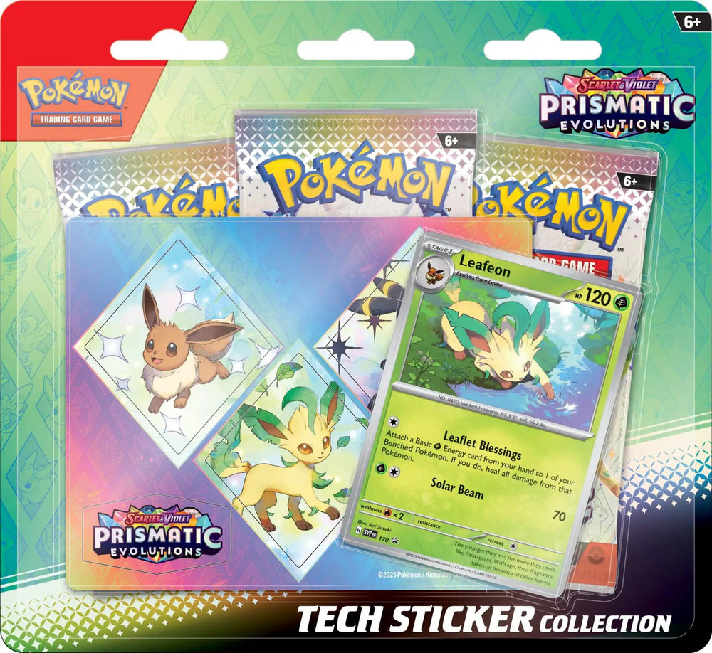 Scarlet &amp; Violet: Prismatic Evolutions Tech Sticker Collection (Leafeon) 