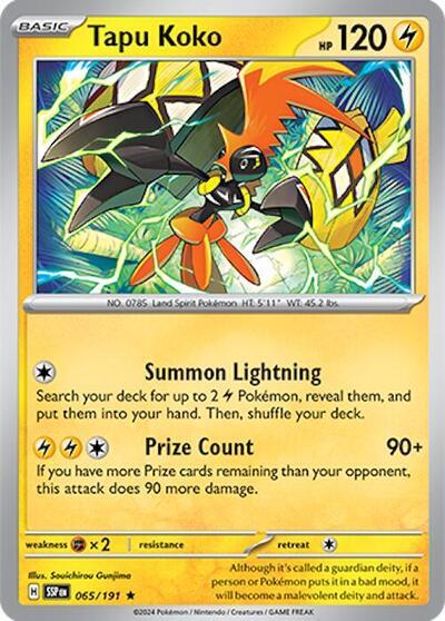 Tapu Koko (065/191) (Deck Exclusives) [Scarlet & Violet: Surging Sparks] 